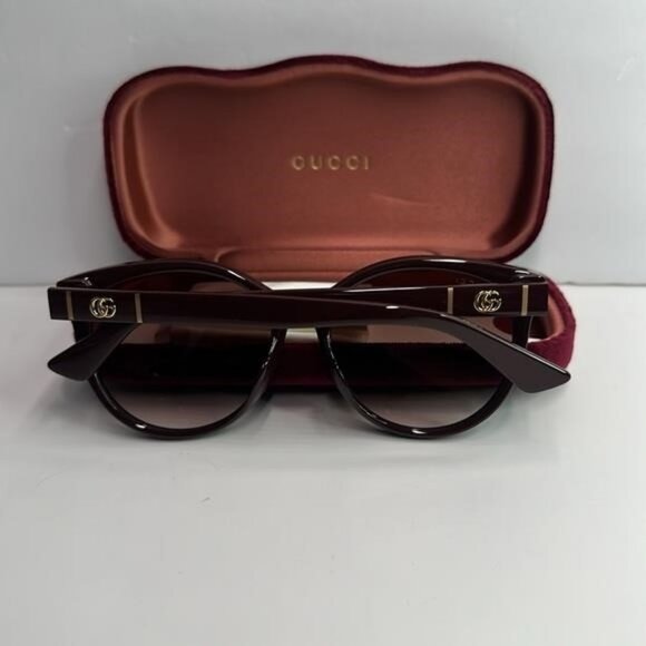 GUCCI GG0636sk 003 WOMENS CAT EYE BROWN BROWN BROWN FASHION DESIGNER EYEWEAR - Picture 4 of 14